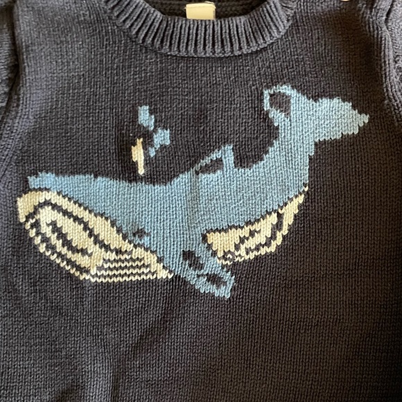 Boys 2T Blue whale knit sweater - Picture 3 of 4